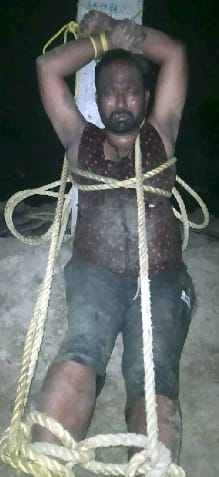 Villagers thrashed two suspects as thieves