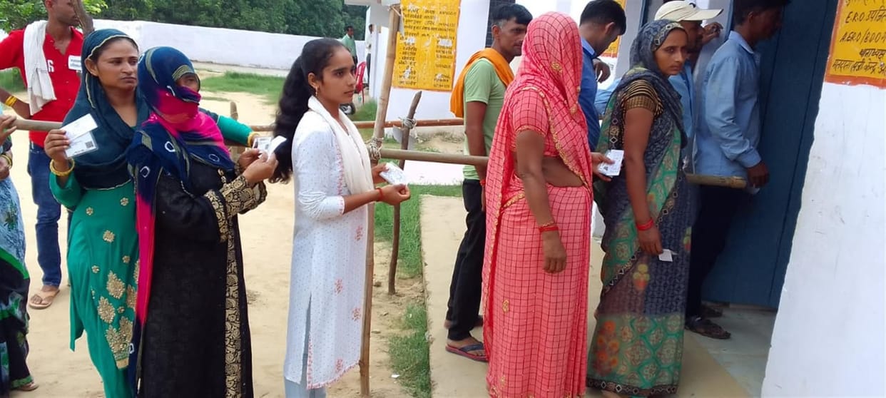 By elections were held for vacant posts of Gram Panchayat and BDC in Aligarh
