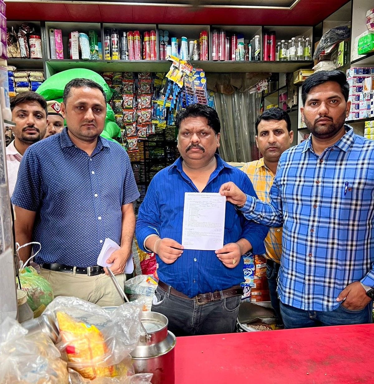Invoices deducted from 22 shopkeepers, fine collected