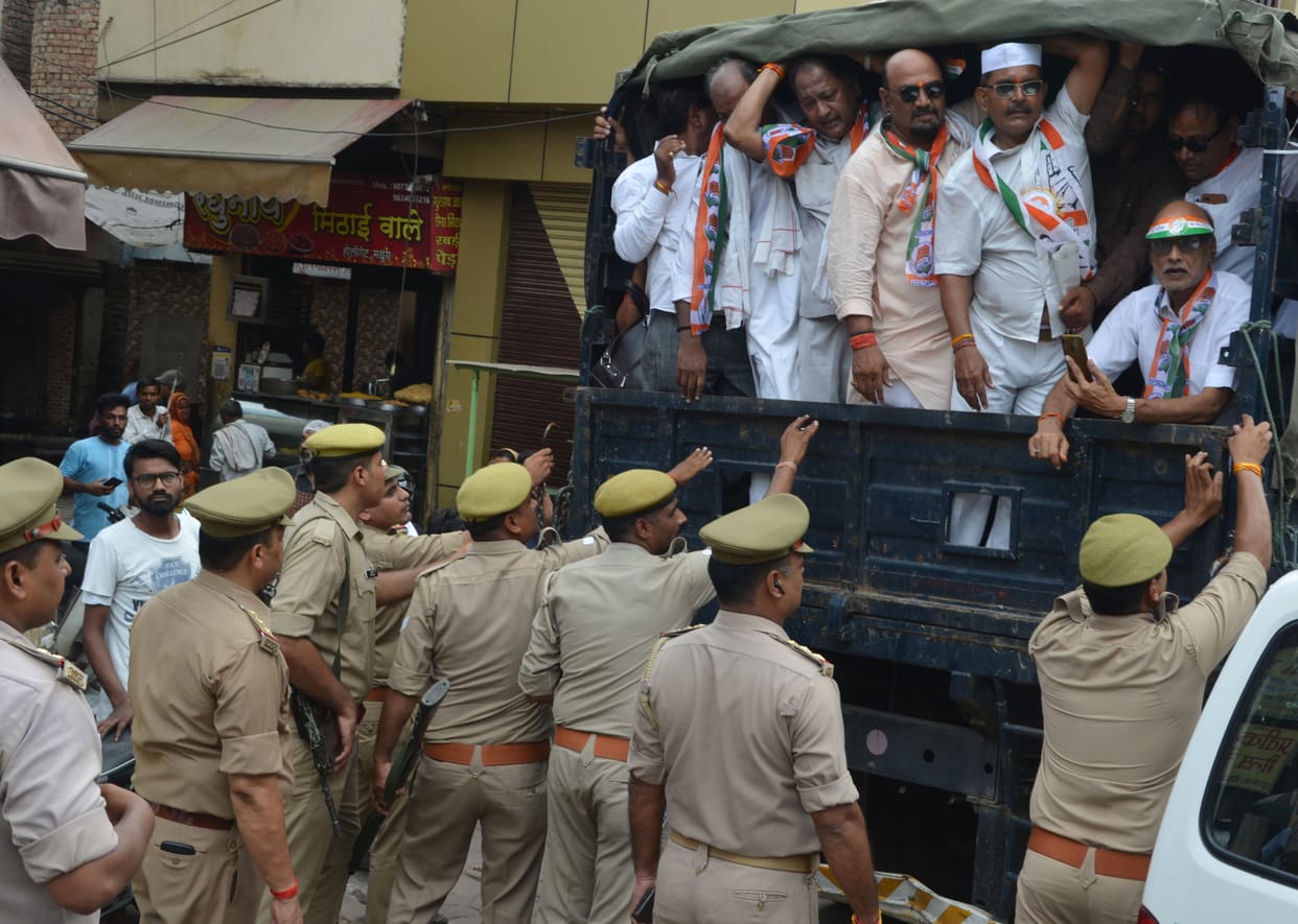 Mathura: Police arrested Congressmen for opposing BJP