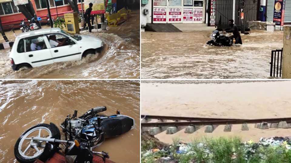Heavy rain in Pathankot of Punjab