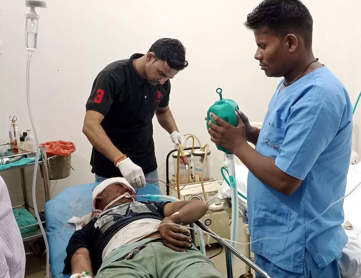 Tractor engine explodes, mechanic dies, one injured