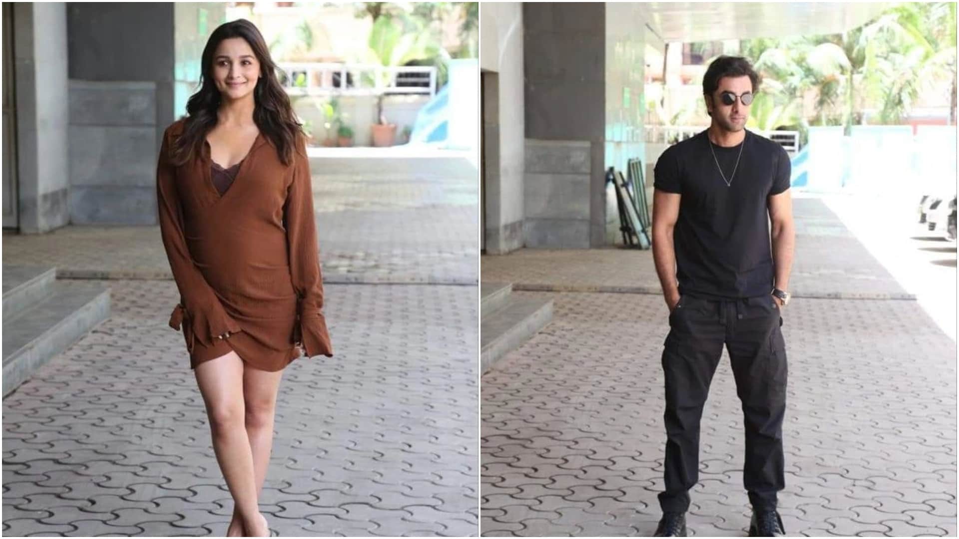 Brahmastra promotion: first time alia bhatt flaunts baby bump with ranbir kapoor photos went viral on internet