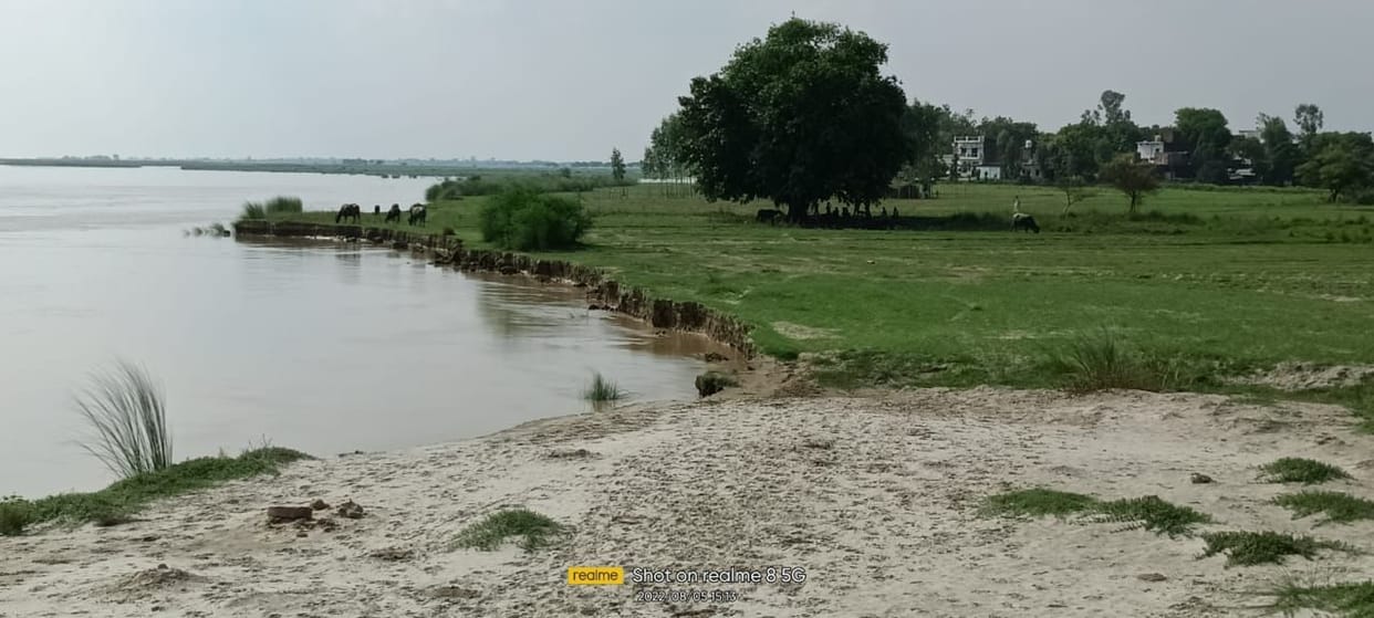 cutting begins due to decreasing water level of sarayoo river