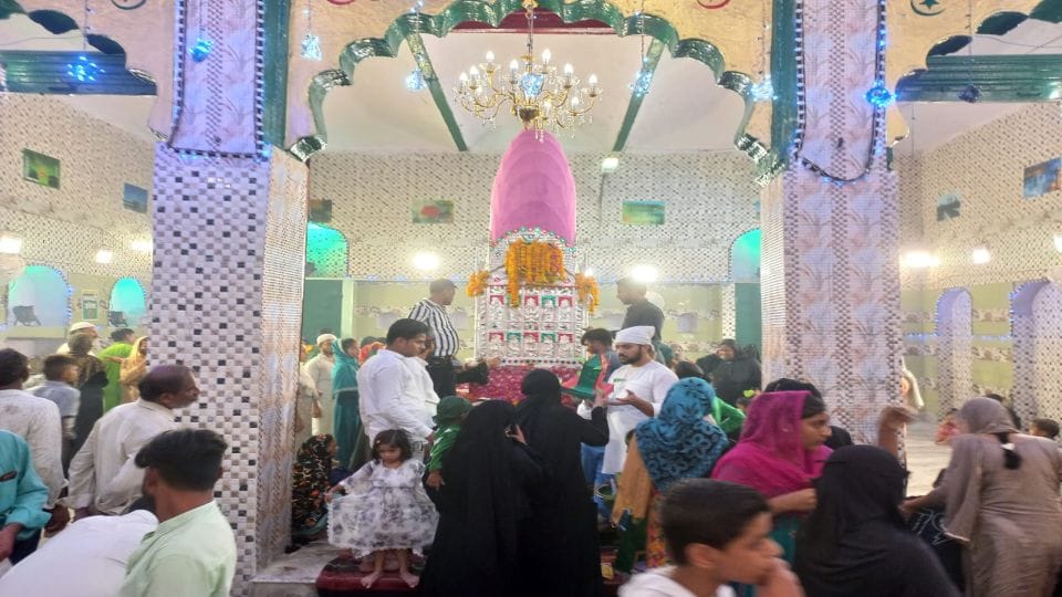 Historical pholon ka taziya kept in Agra Imambara
