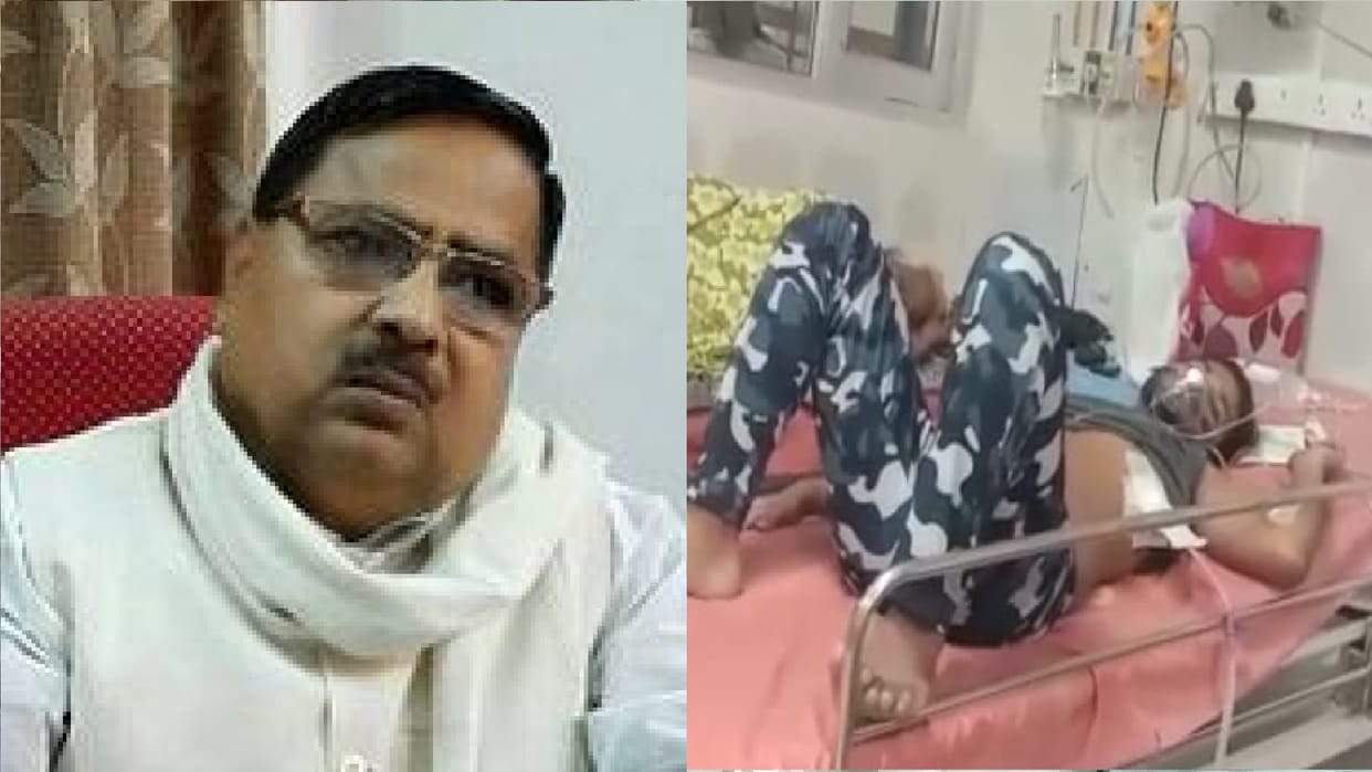 former minister in Samajwadi Party shankh lal Majhi son Akash was shot while cleaning revolver