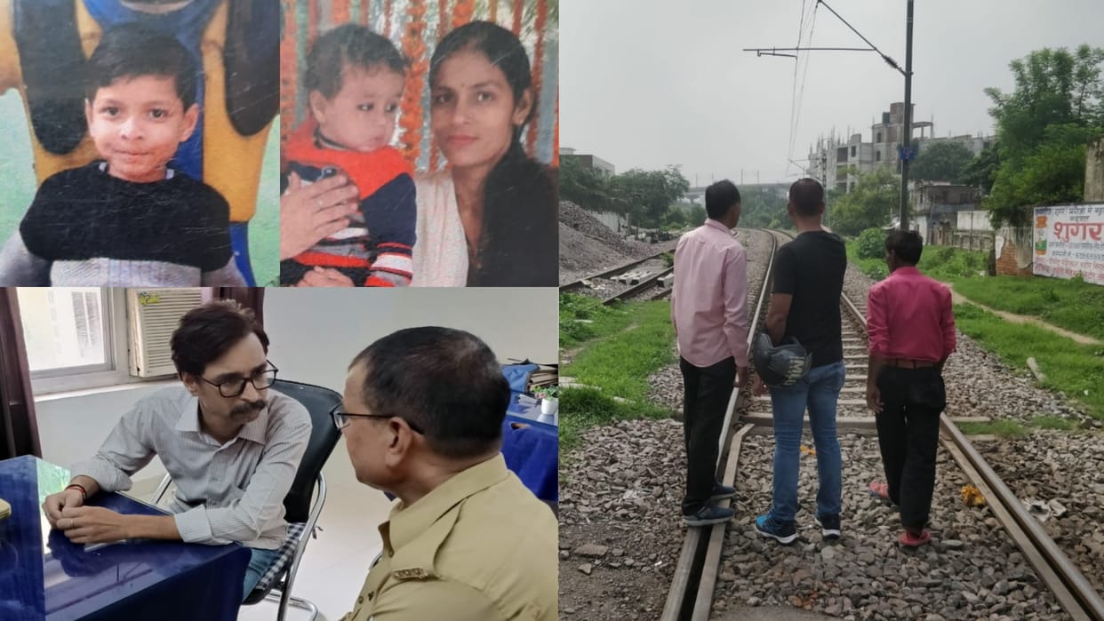 Woman commits suicide by jumping in front of train with two children in Lucknow