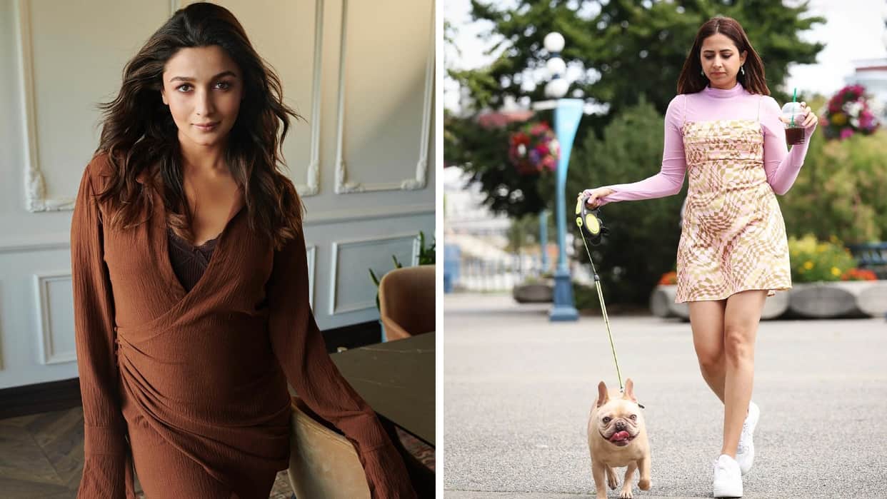 brahmastra actress alia bhatt flaunts baby bump and sargun mehta latest pics today celebrity update in 10 pict
