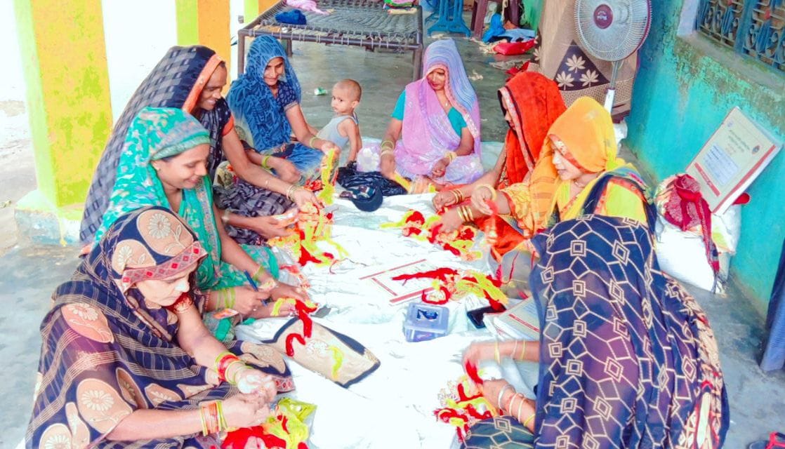 Aligarh: Colorful rakhis of Jai Shanidev will be decorated on brother's wrist