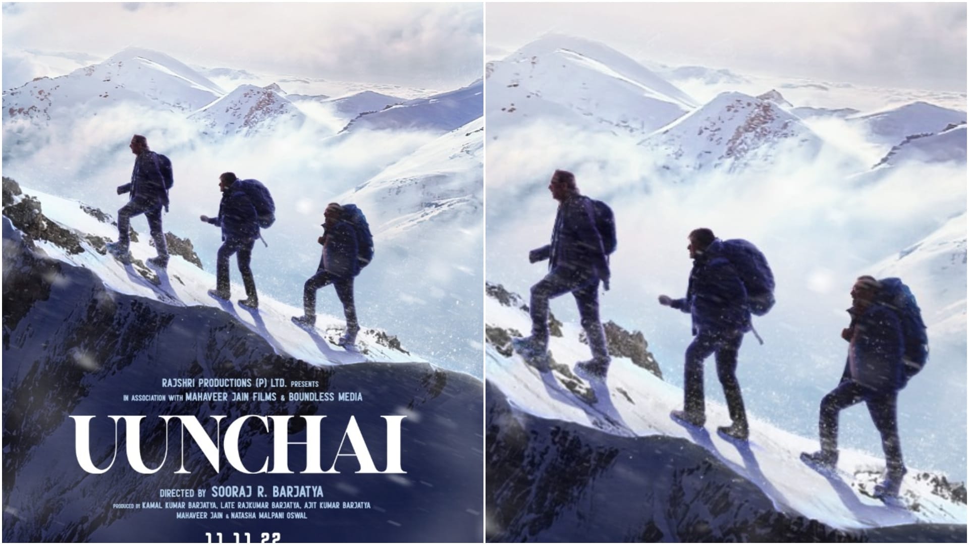 Amitabh Bachchan Boman Irani Anupam Kher Uunchai new Poster release film will release on 11 November