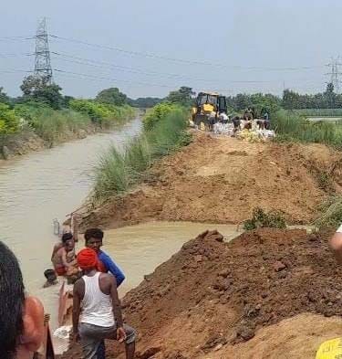 Water flow from the canal stopped after 36 hours