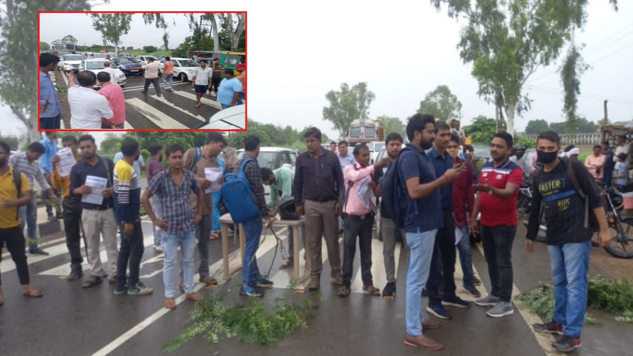 Angry youth blocked Delhi-Yamunotri highway due to lack of examination in Baghpat