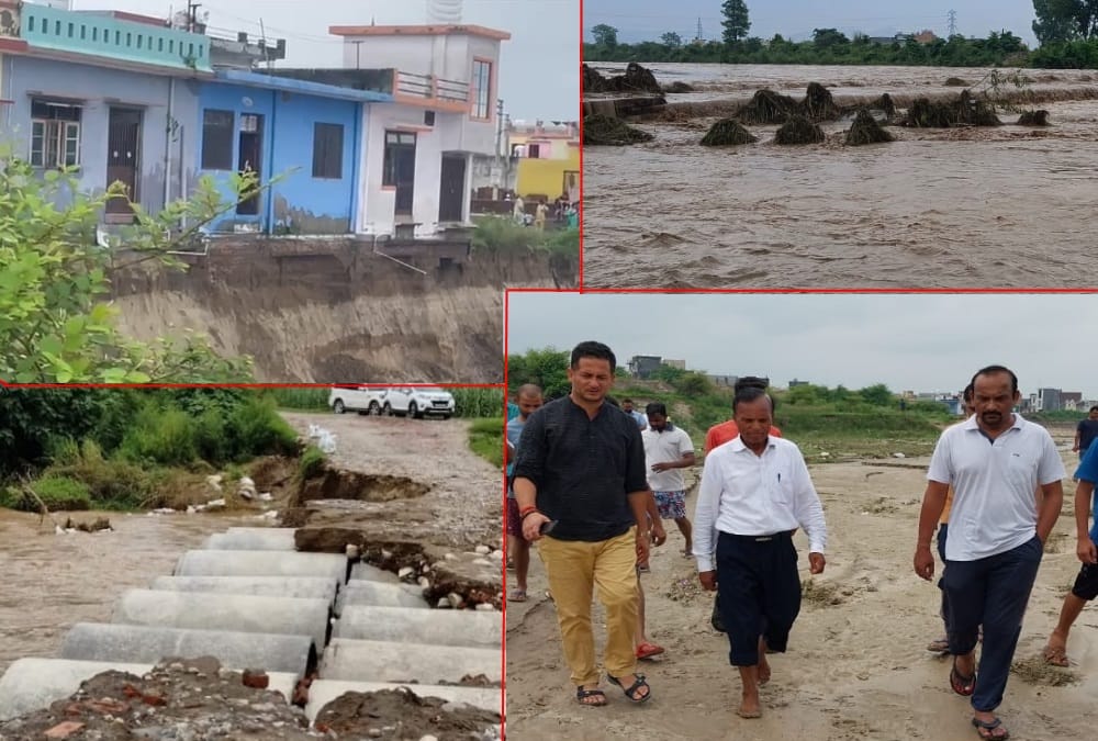 Uttarakhand rainfall weather: Five Families left house after soil erosion During River Overflow in haridwar
