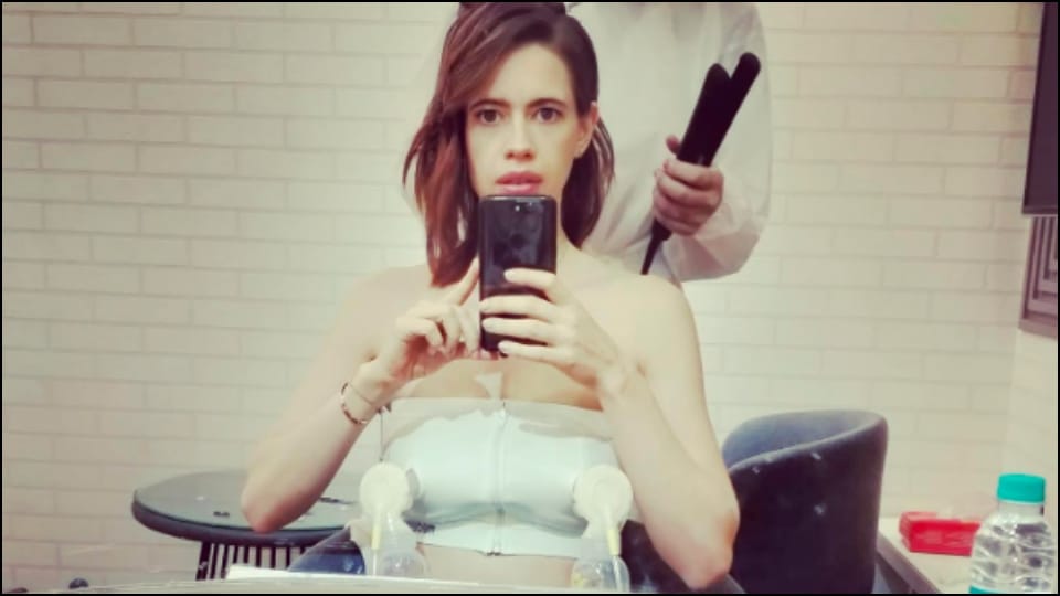 kalki koechlin pumps breastmilk for daughter sappho during shoot in throwback photo