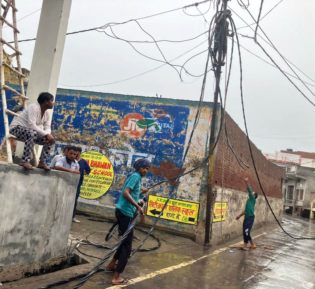 Shabby line changed, power supply stalled for four hours