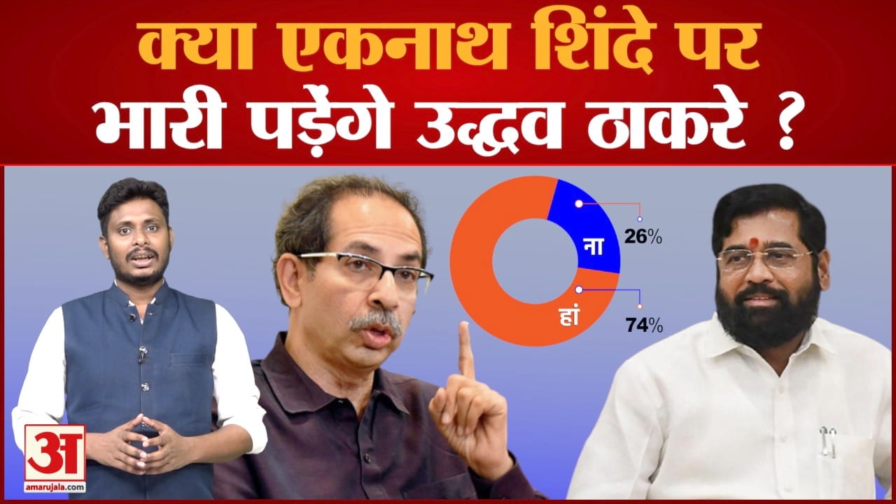 देखिए महाराष्ट्र में उद्धव और शिंदे पर सबसे बड़ा पोल क्या एकनाथ शिंदे पर भारी पड़ेंगे उद्धव ठाकरे ?