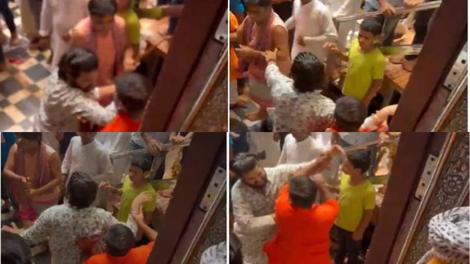 Clashed among Sevayats of Banke Bihari temple fiercely fought mathura news