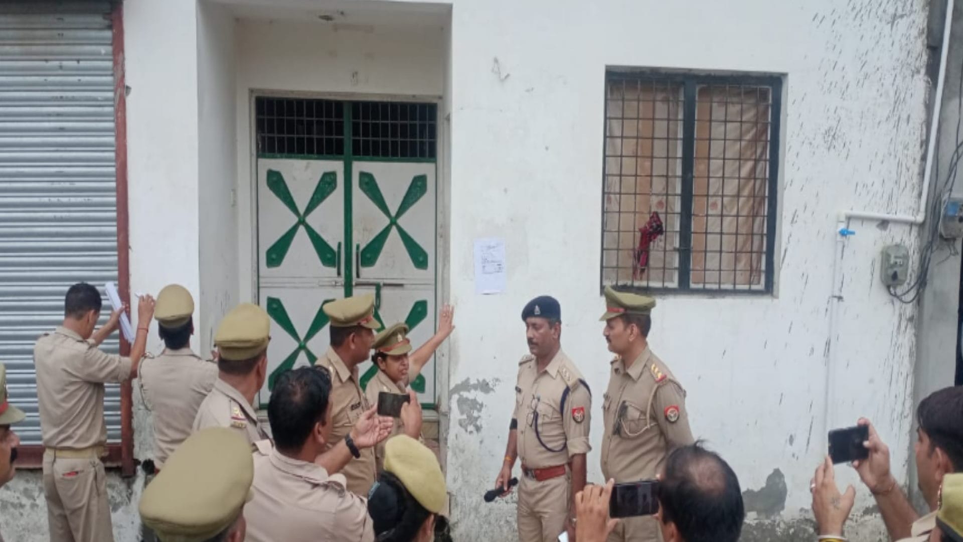 Police pasted non-bailable warrants at the house of former MLC Haji Iqbal and his brother-in-law