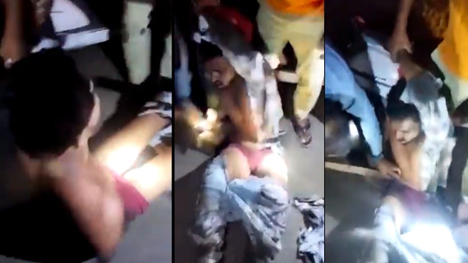 Youth beaten up in Khargone, after video surfaced, case against many people, outpost in-charge suspended
