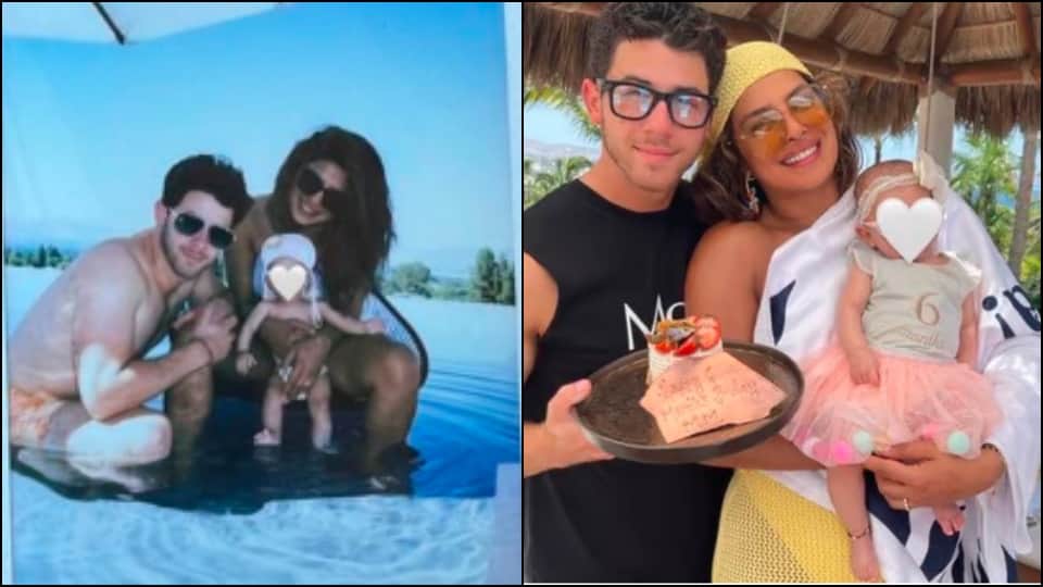 Priyanka Chopra shared beautiful photo with husband nick jonas and daughter malti spend time in pool