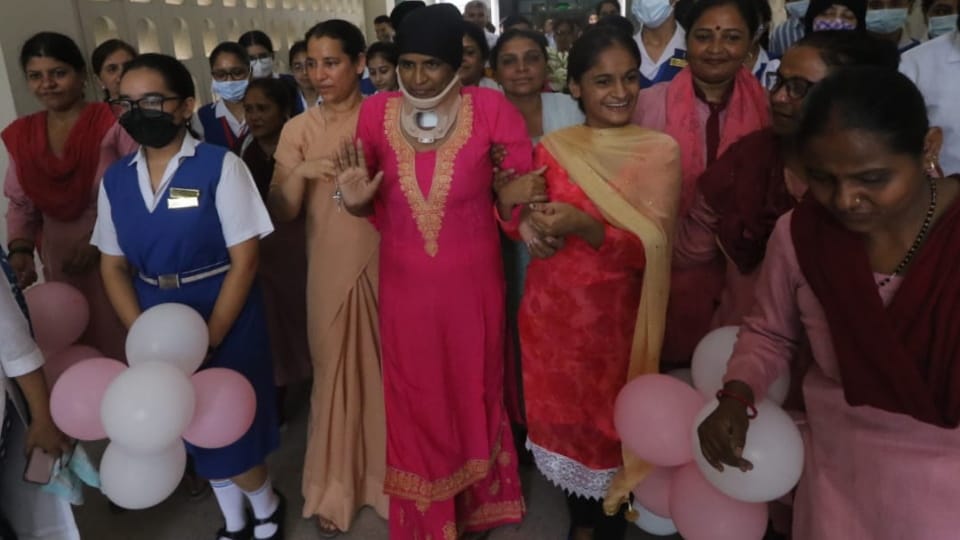 Attendant Sheela injured in Carmel Convent School accident discharged from PGI