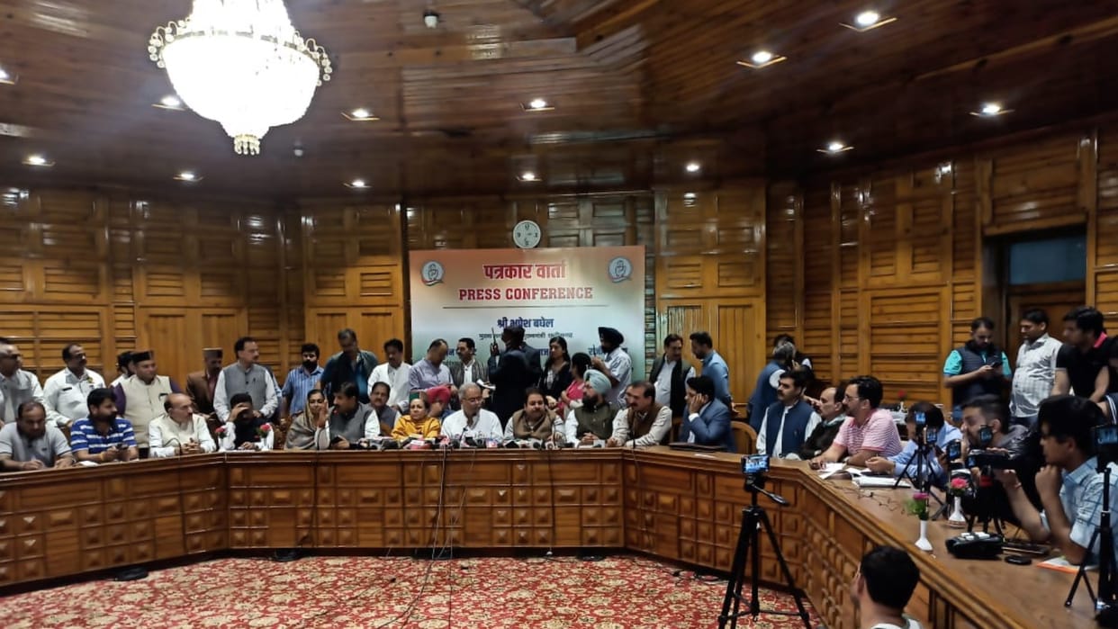 chhattisgarh cm bhupesh baghel press conference in shimla