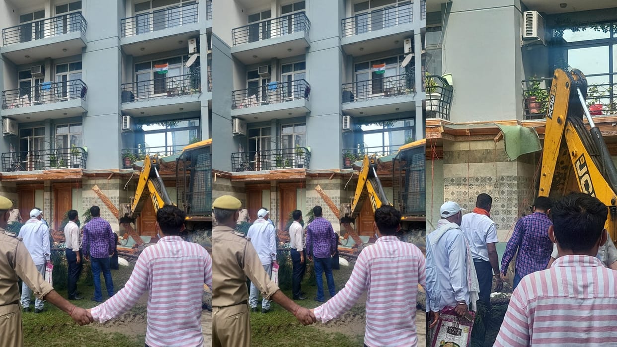 Noida Omaxe Society: CM Yogi Adityanath taken bulldozer action against Shrikant Tyagi