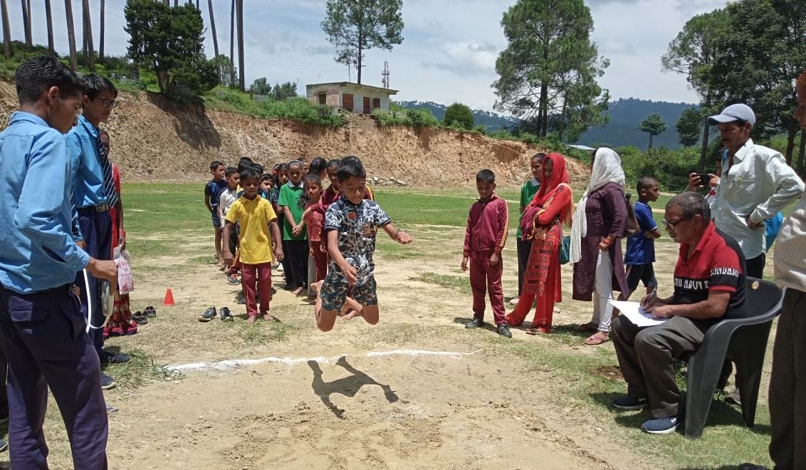 Yash Stood First In Standing Jump