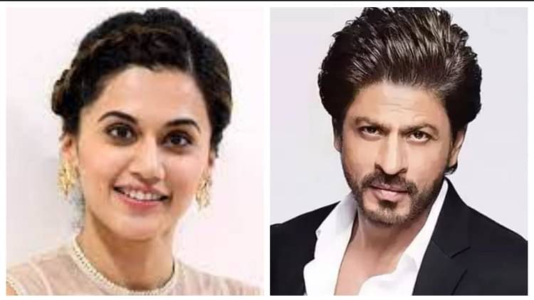 shahrukh khan shooting for film dunki with taapsee pannu in kashmir video viral on social media