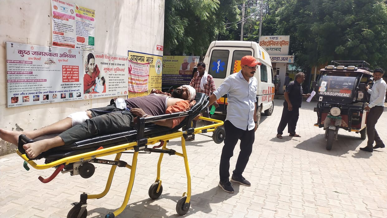 Couple among five injured in separate road accidents, two referred to Agroha