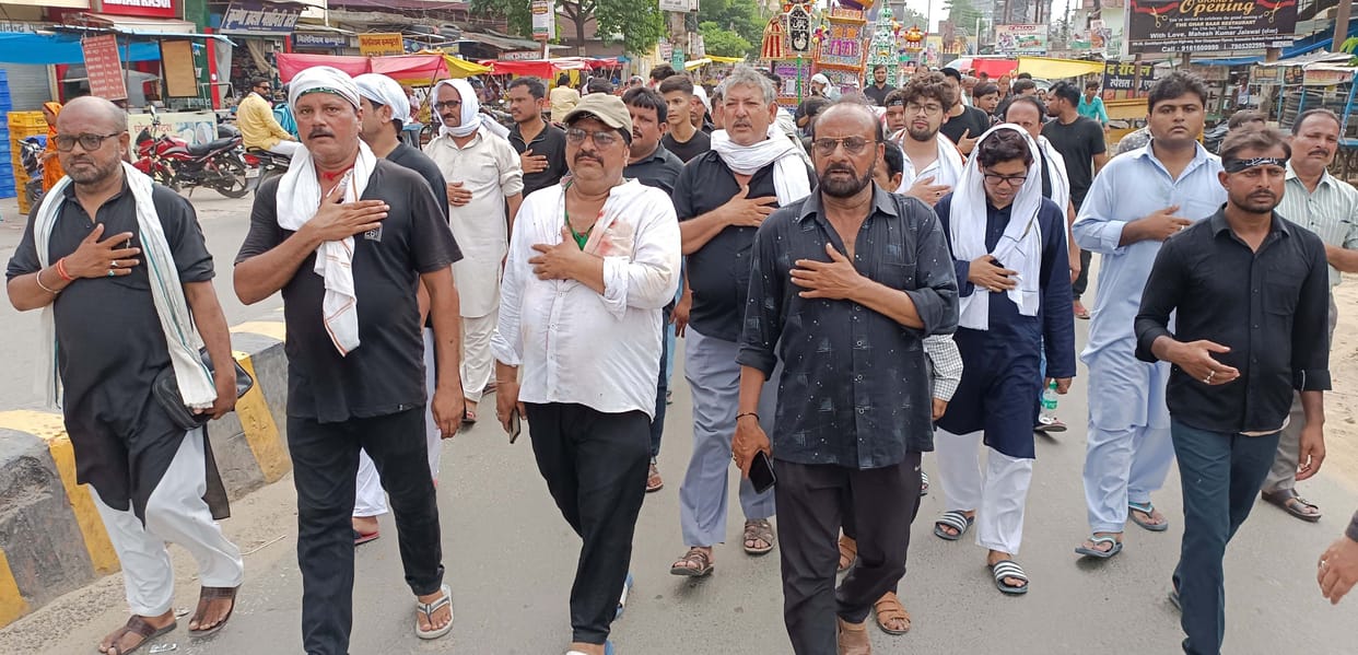 tazia procession on moharram, tazias buried in karbala
