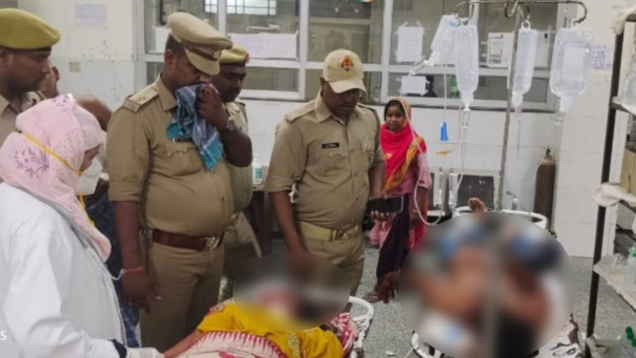 young man cut his own throat by slitting his wife throat in Gorakhpur