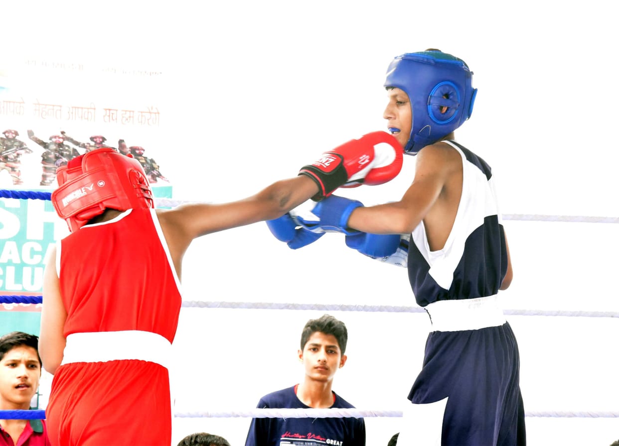 Players showed their strength in one-day boxing competition
