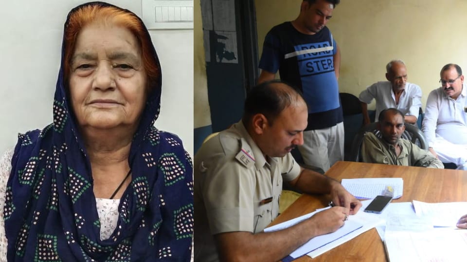 Old lady pushed by her daughter-in-law in Bhiwani died