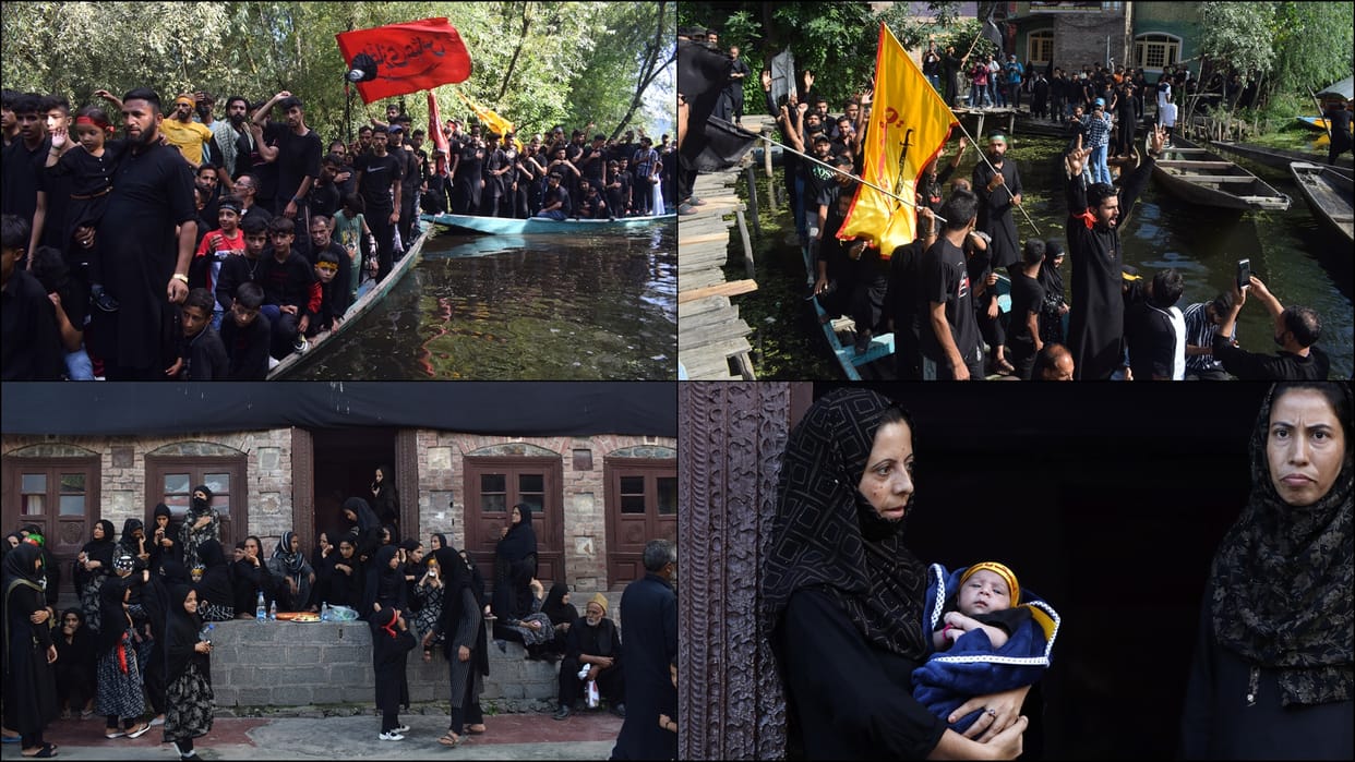 photos of Boat Rally organized In Dal Lake On Muharram 2022 in srinagar