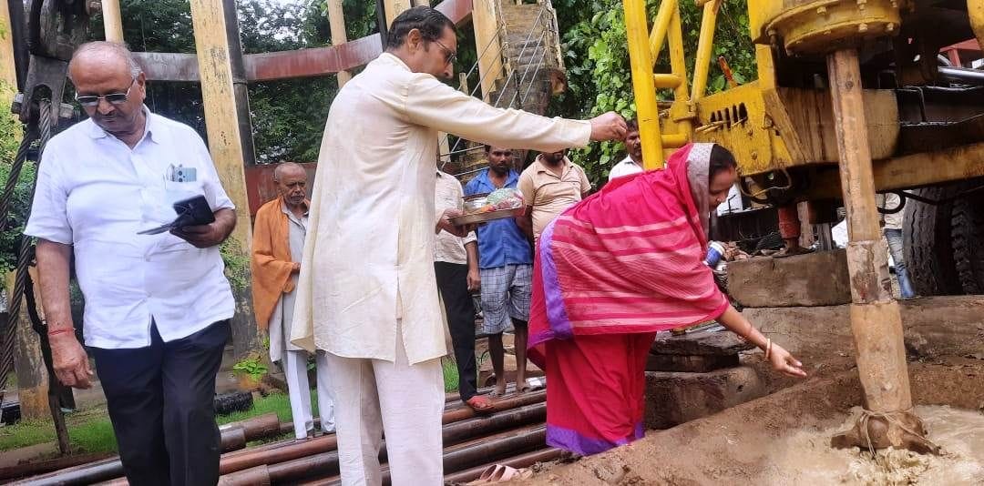 After two and a half months the work of tube well rebor started