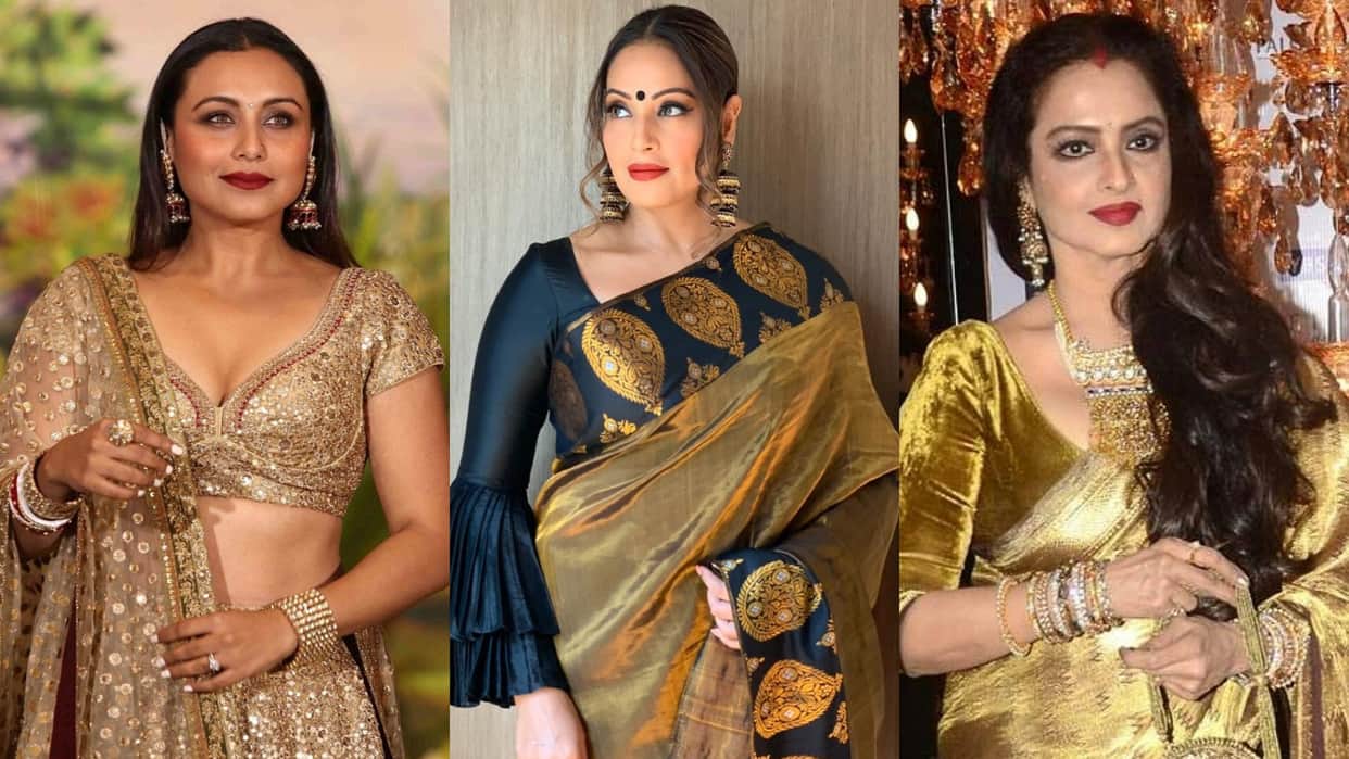 Bollywood actresses like kangana vidya balan rekha rani mukherjee who are known as makeup queens of industry
