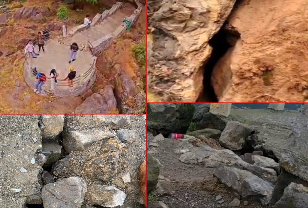 Nainital News: Cracks increasing continuously in Tiffin Top Tourist entry banned