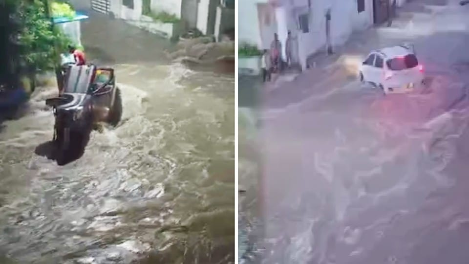 Indore Rain: One hour of heavy rain in Indore spoiled the situation, cars flowed, water entered the houses