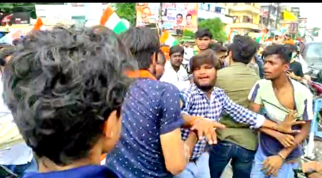 BJP clashes with each other in the tiranga yatra in Kanpur, Deputy CM Brijesh Pathak