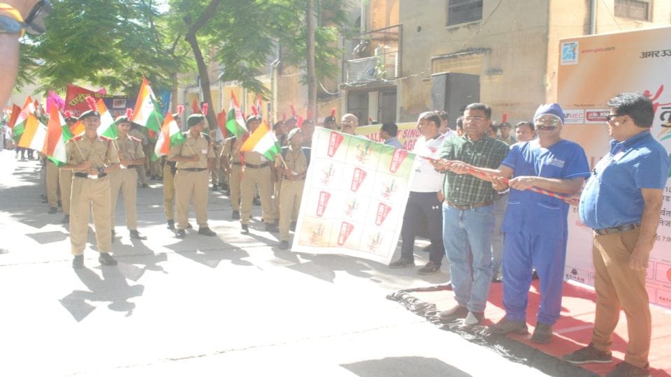Amar Ujala Campaign Maa Tujhe Pranam Walk For Unity In Agra Today