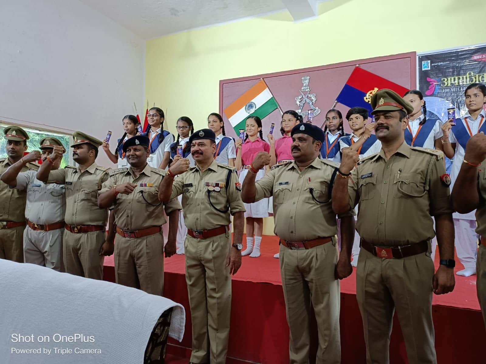 Amar Ujala Aparajita Campaign Raksha bandhan celebrated in 34th vahini PAC varanasi