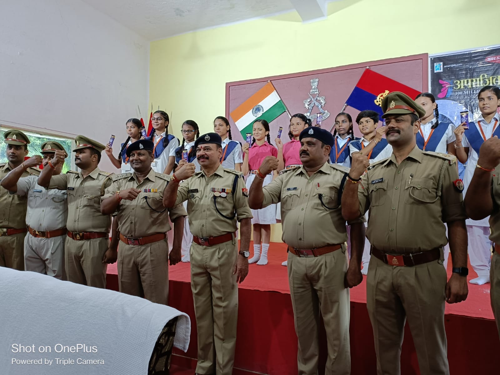 Amar Ujala Aparajita Campaign Raksha bandhan celebrated in 34th vahini PAC varanasi