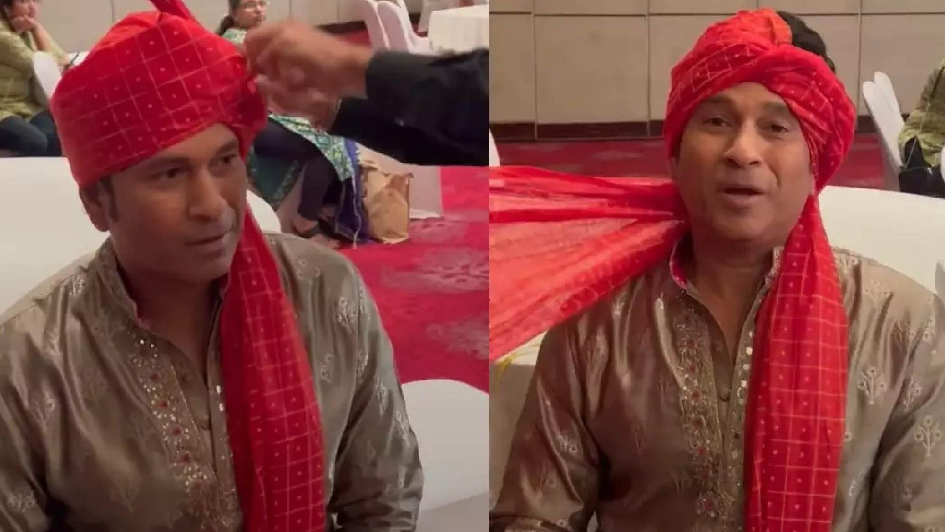 Sara Tendulkar Dazzles In A Bandhani Saree Marathi Mulgi Look Sachin Tendulkar was seen wearing a turban