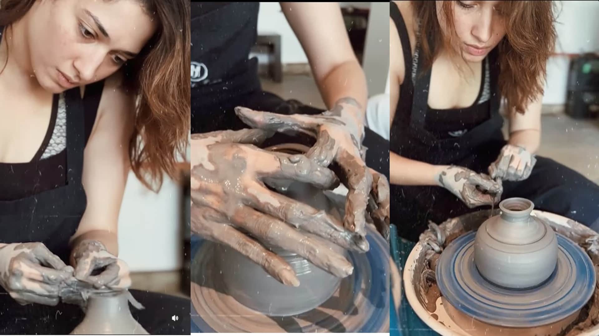 Tamannaah Bhatia tries her hand at pottery in her spare time actress shares a video watch