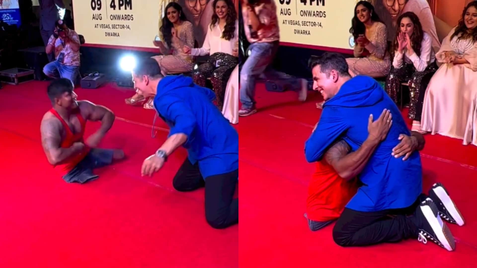 Raksha Bandhan: akshay kumar danced with handcapped boy on sauda khara khara at film promotion in delhi