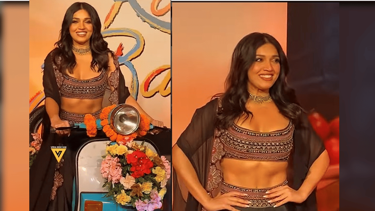 Bhumi pednekar set fire her look in raksha bandhan promotional event akshay kumar and team also attends