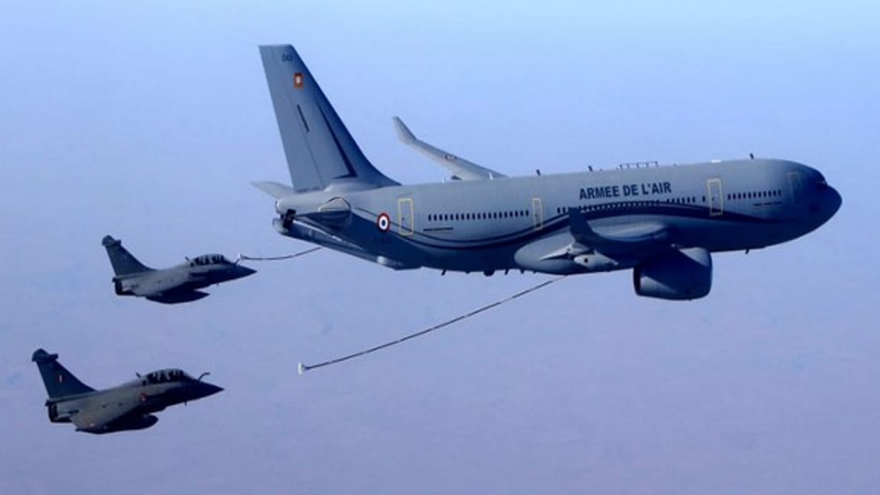 French Air and Space Force contingent including three Rafale jets was hosted at Air Force Station Sulur