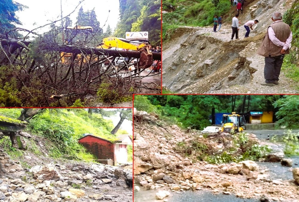 Rainfall in Mussoorie: Dehradun Mussoorie Road closed after debris comes on road Photos