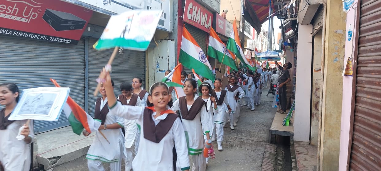 Students took out tricolor rallies